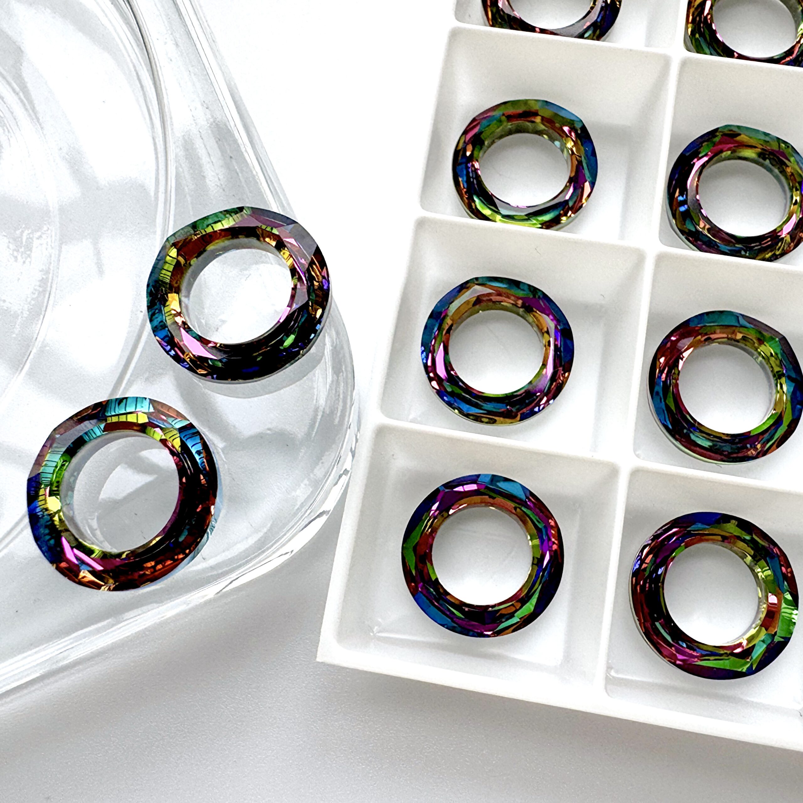 Кристалл SWAROVSKI Кольцо с Гранями 14 мм Цвет Vitrail Medium №3808 — изображение 8