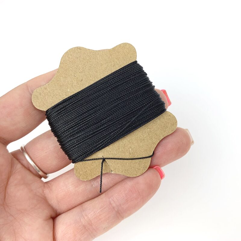 Вощеный Шнур/Нить Для Плетения Лулы Браслетов 0.55мм Цвет Черный №7222